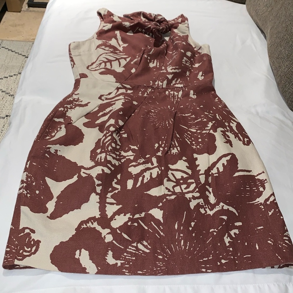 Beautiful Gently Loved Cotton Linen Dress by Tracy Reese New York